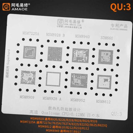 Amaoe QU3 Stencil For Qualcomm CPU