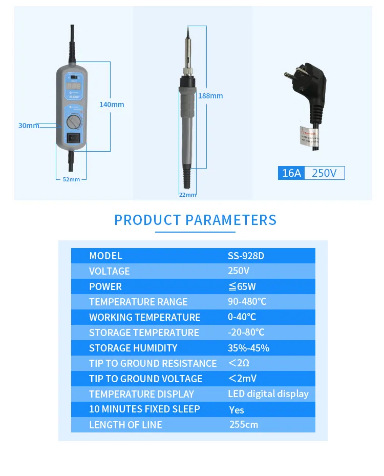 Sunshine SS-928D Portable Thermostat Soldering Iron